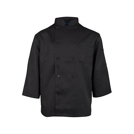 Kng 4XL Men's Black 3/4 Sleeve Chef Coat 16604XL